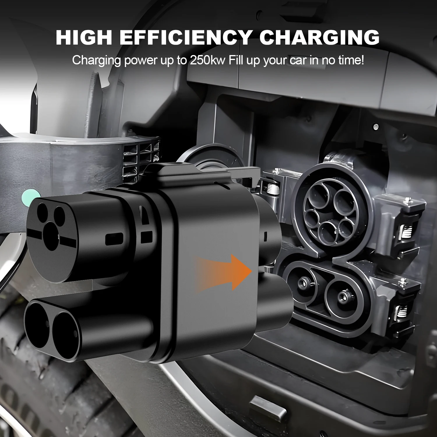 GOODCELL CCS2 Naar CCS1 DC EV Adapter 250A Snel opladen Gebruik voor CCS1 DC-laadpoort Auto's Hoge snelheid opladen Converter 300V ~ 1000V