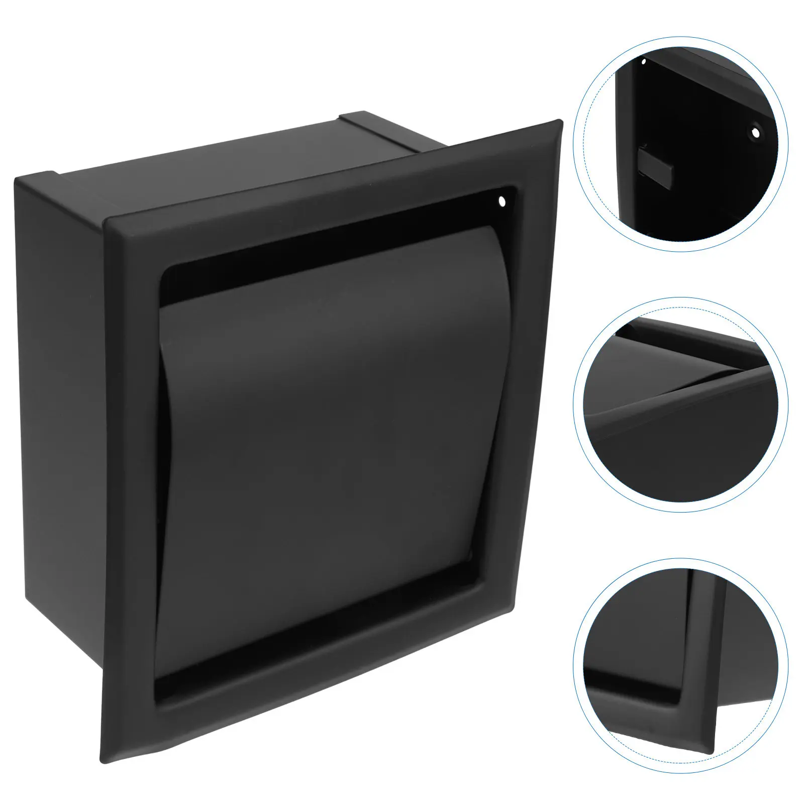 

1Pcs Stainless Steel Toilet Tissue Rack Embedded-in Roll Paper Holder for Bathroom Modern Paper Organizer Neat Tissue Storage