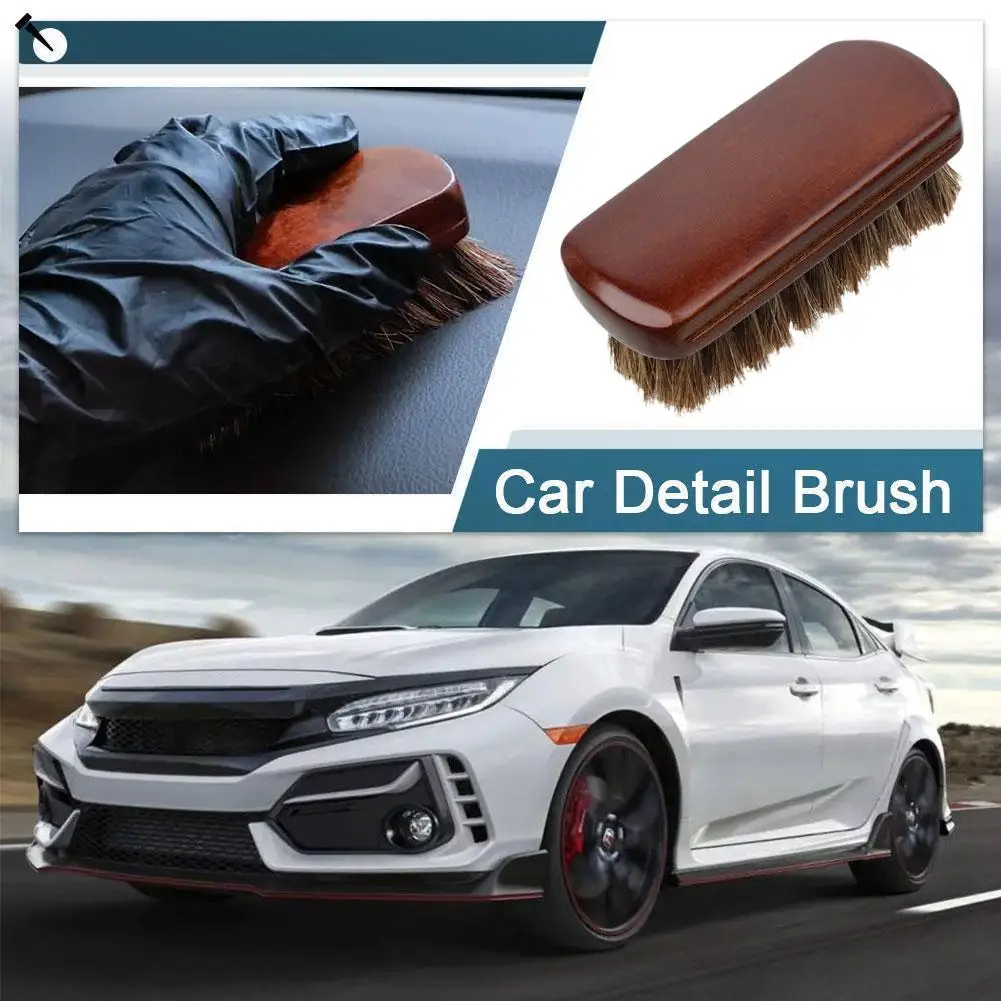 Car Interior Brush Horsehair Leather Textile Cleaning Bag Wash Accessories Polishing Auto Furniture Apparel Brush Brush Shi P9I7