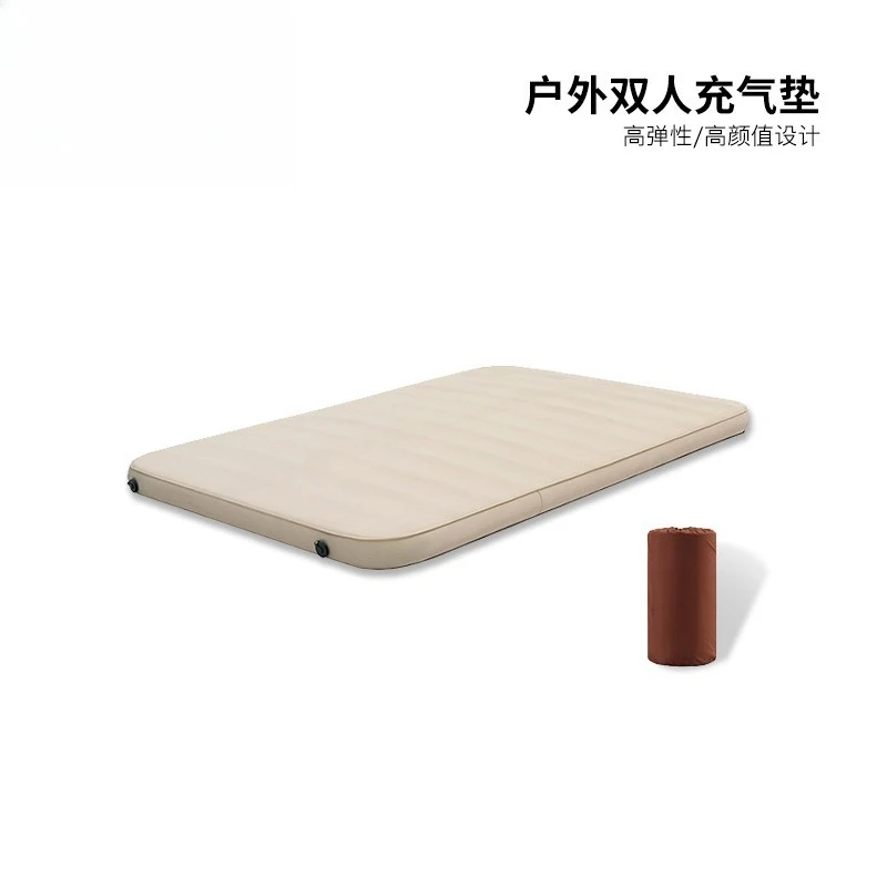 Cojín inflable para exteriores, esponja blanca leche, cojín de aire, tienda de campaña, individual, doble, estera para dormir a prueba de humedad