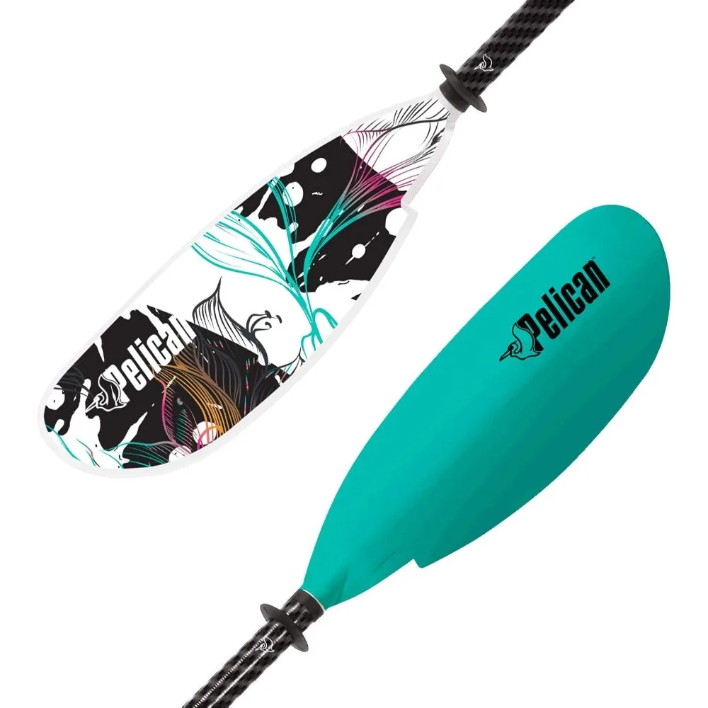 Symbiosa Kayak Paddle - Adjustable Fiberglass Shaft with Nylon Blades - Lightweight - 90.5in 240cm to 98.5in 250cm