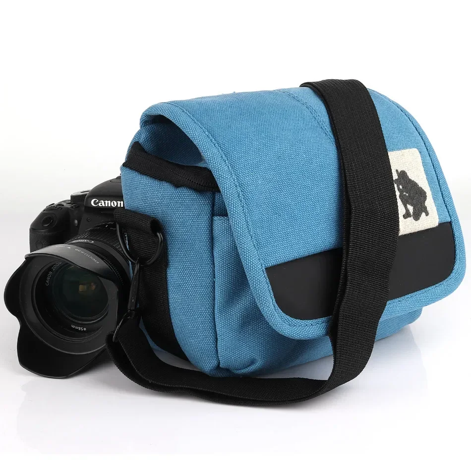 2023 New Canvas micro-single camera bag home dv camera bag telephoto digital camera bag shoulder