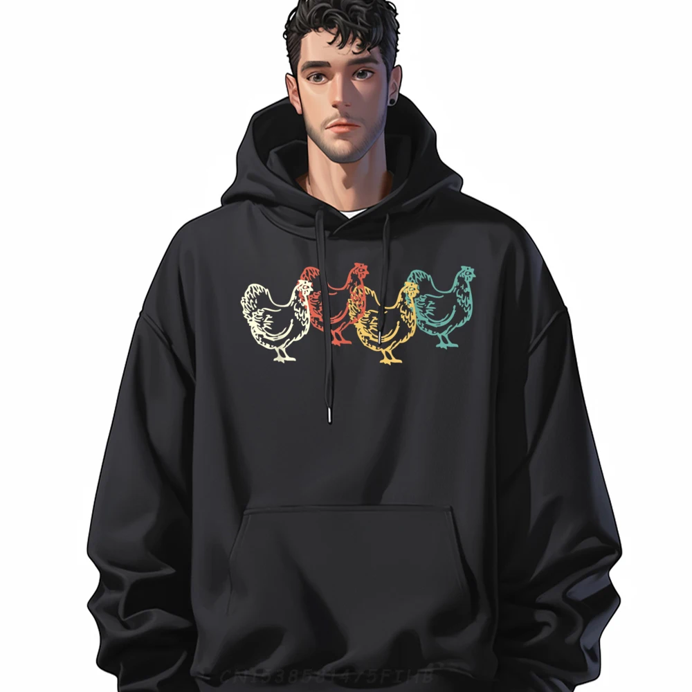

Chicken Vintage T Shirt Funny Hoodies Hip Hop Long Sleeve Outdoor O-Neck Male Hoodies Casual Coats Summer