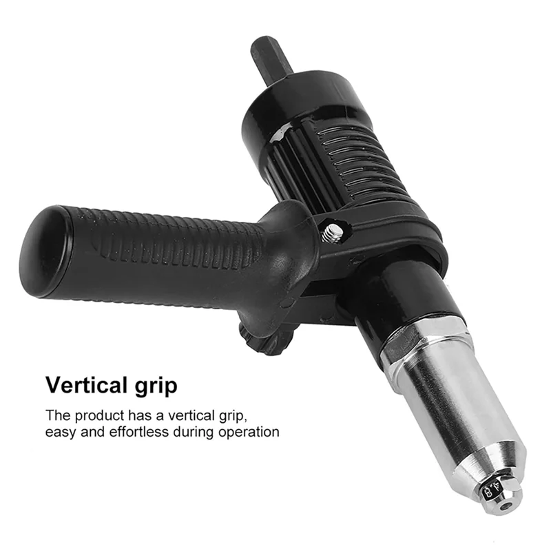 

B08B-Electric Riveter Head Set Cordless Riveter Drill Tool Riveter Adapter High Hardness Riveter Drill Accessories