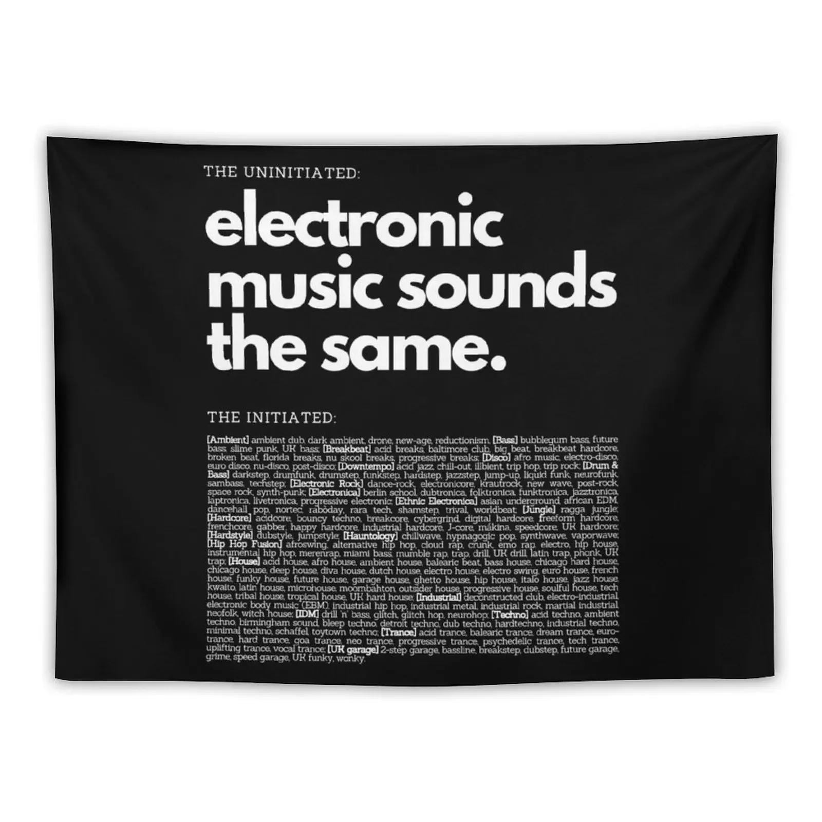 Electronic Music Genre Funny Techno Tapestry Nordic Home Decor Funny Tapestry