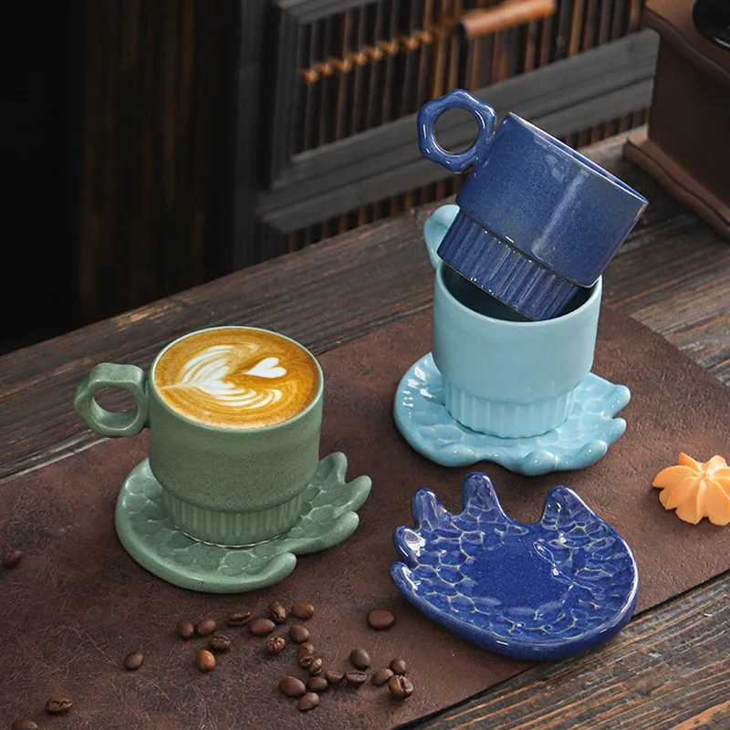 

Ceramic Coffee Set, Creative Steam Pitcher, Hand Punch, Vintage Mug, Hand Punch, Milk Cup, Good-looking, Household Restaurant