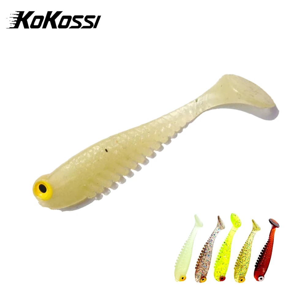 20PCS/Lot Silicone fish shaped fishing Artificial lure bait 5cm soft Silicone Tiddler Bait fishing lure