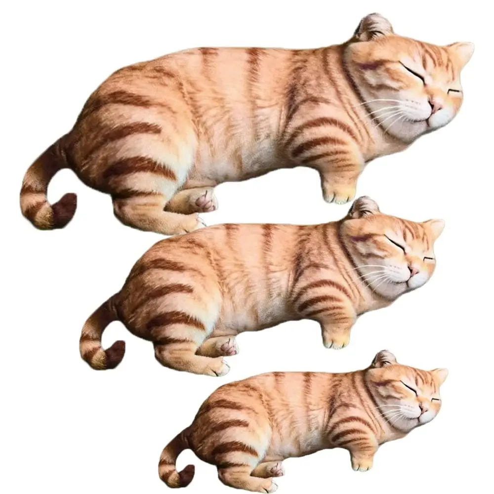 Material Animal Body Pillow 40cm Size PP Cotton Filled Poultry Throw Pillows Cat Pattern Soft Texture Animal Cushion For Women