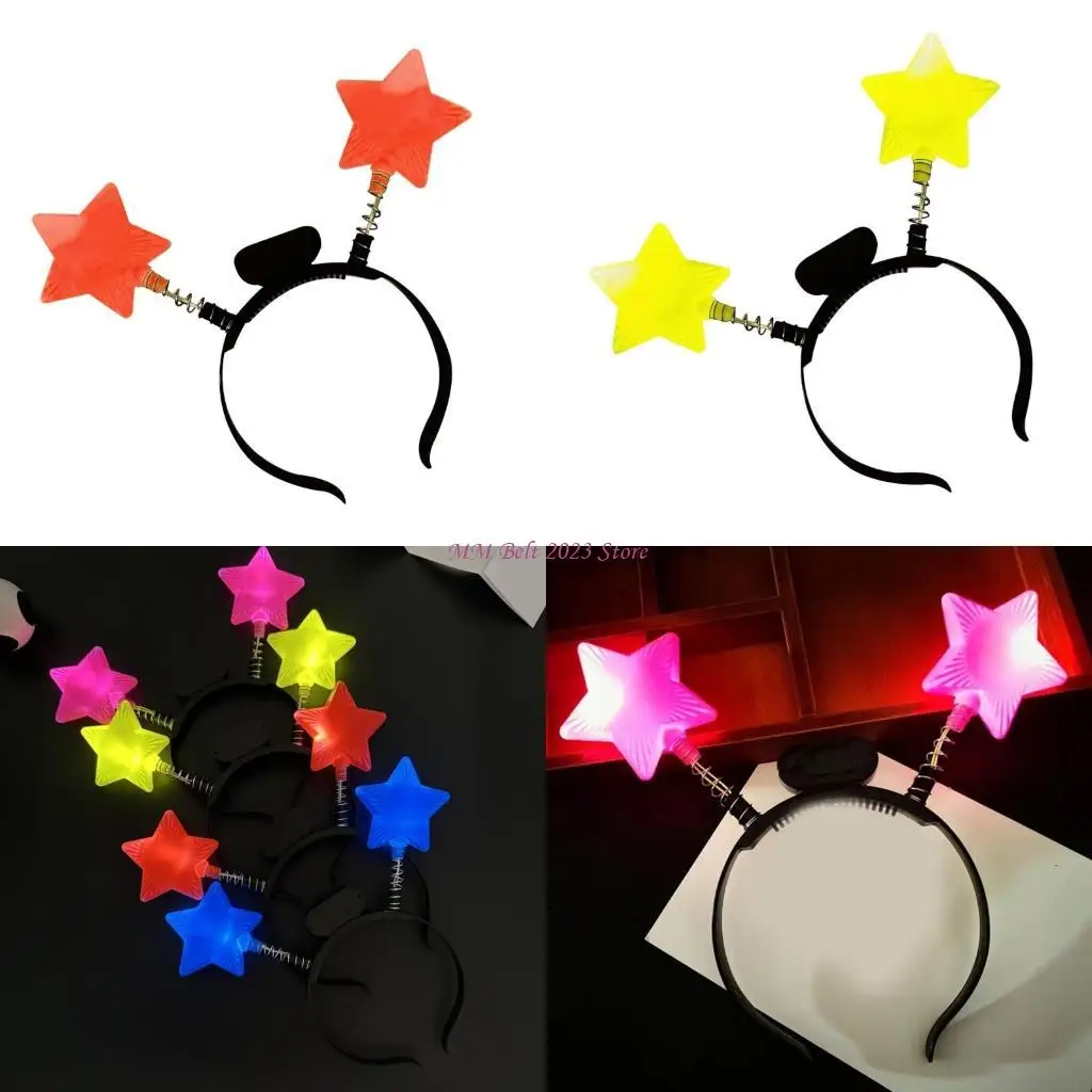 

49ME Star Headband Party Costume Star Headpiece Headwear Photo Props Christmas
