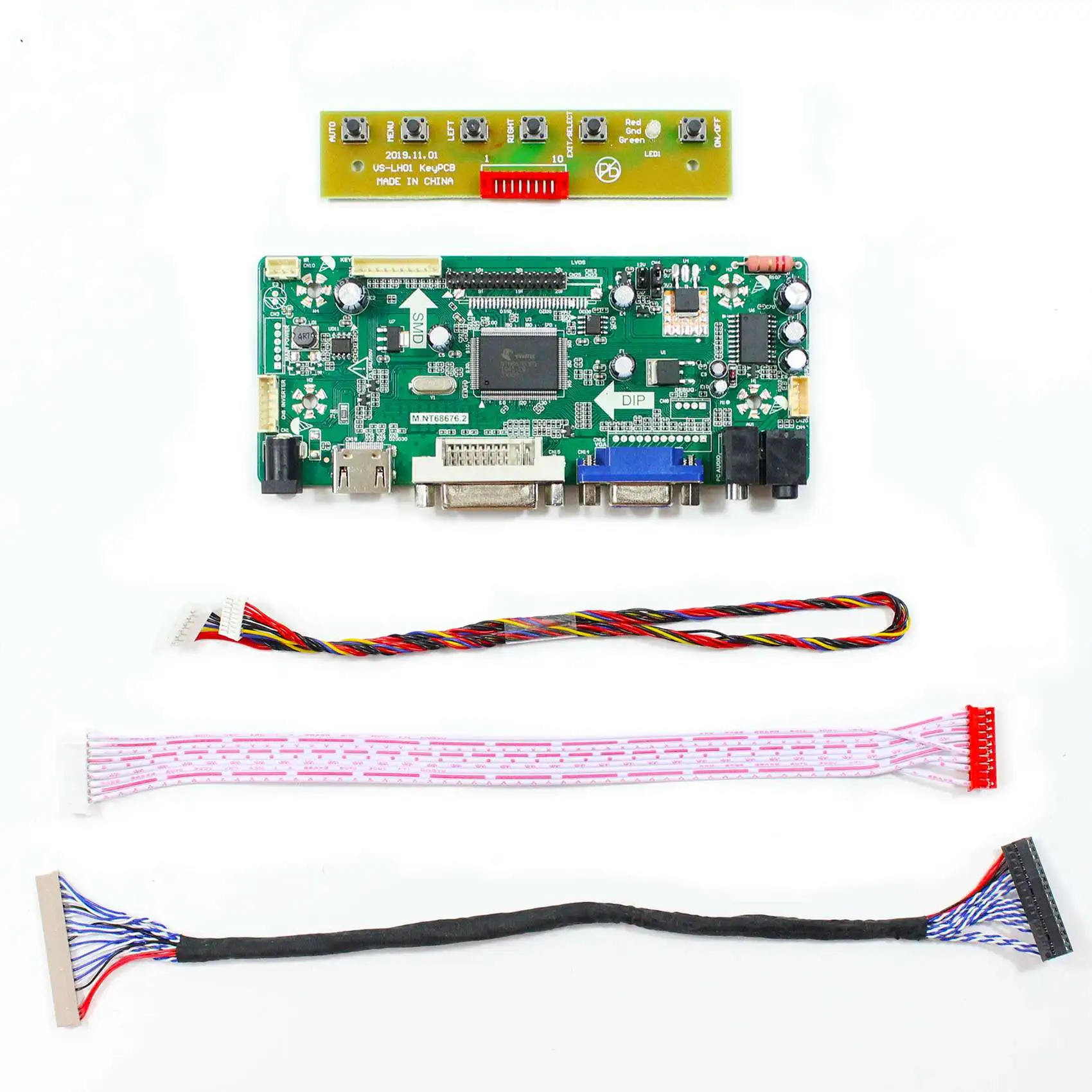 HD MI VGA DVI LCD Controller Board For 19