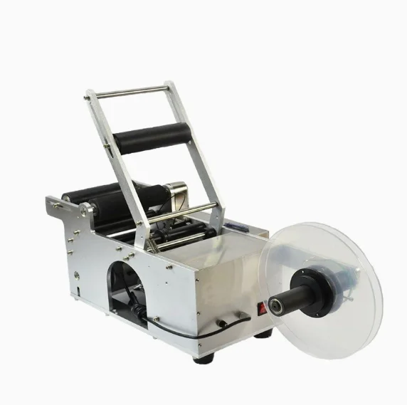 MT-50 Automatic Round Bottle Labeling Machine - Self-adhesive Labeling Machine for Wine Bottles Cans and Plastic Bottles