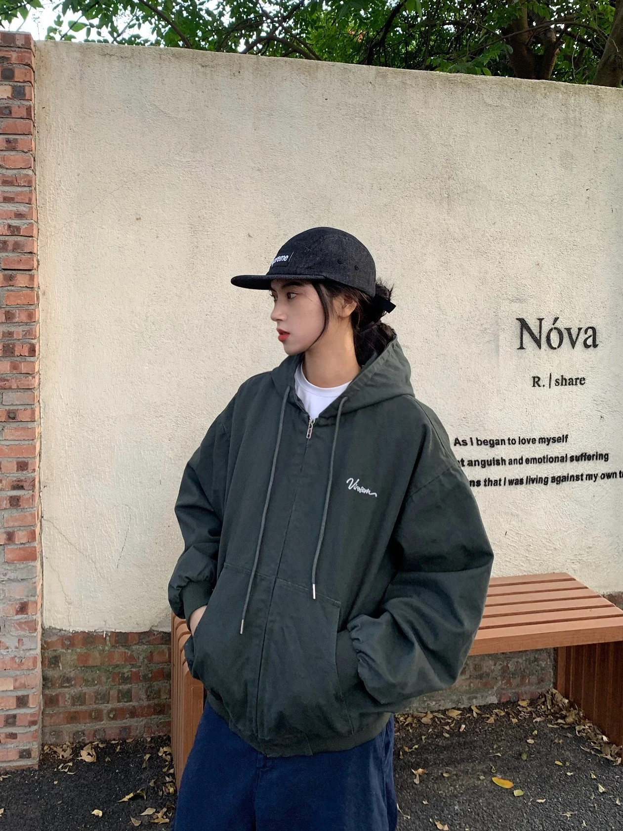 

Американская ретро-куртка с капюшоном на молнии, свободного кроя, унисекс, повседневная хлопковая верхняя одежда для весеннего сезона