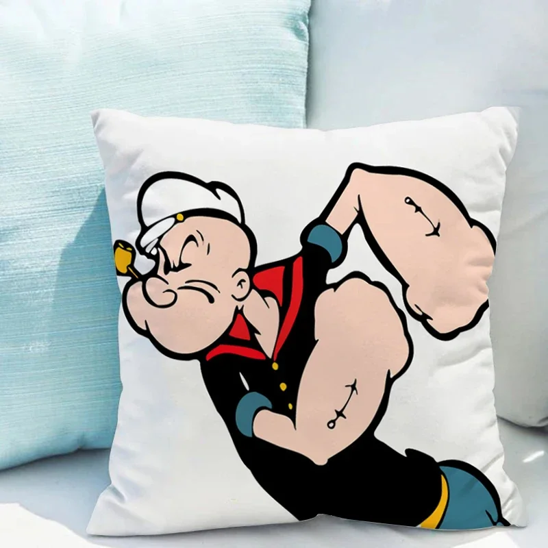 Pillowcase for Living Room P-popeye the Sailor Cushions peach skin Printing Pillowcases Bed of Modern Sofa  Cushion