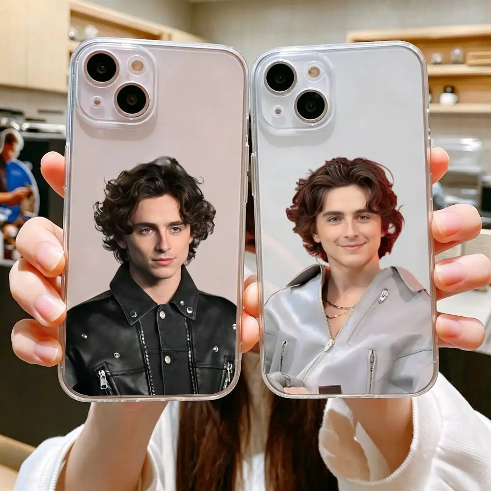 

Chalamet Anti-Fall Transparent Printed Phone Case For iPhone 11/12/13/14/15/16/17 Plus, Pro, Pro Max & Air