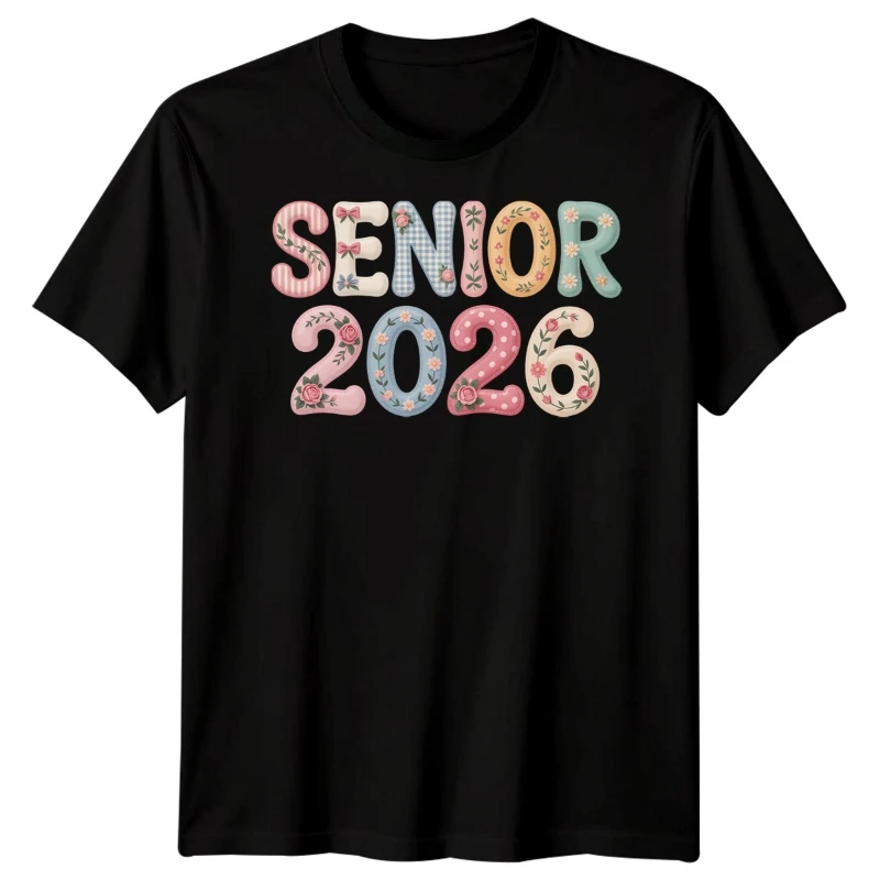 

Senior 2026 Graduation Education Graphic Tee Men Women Unisex T Shirt Cotton Short-sleeve Fashion Casual T-Shirt Tops