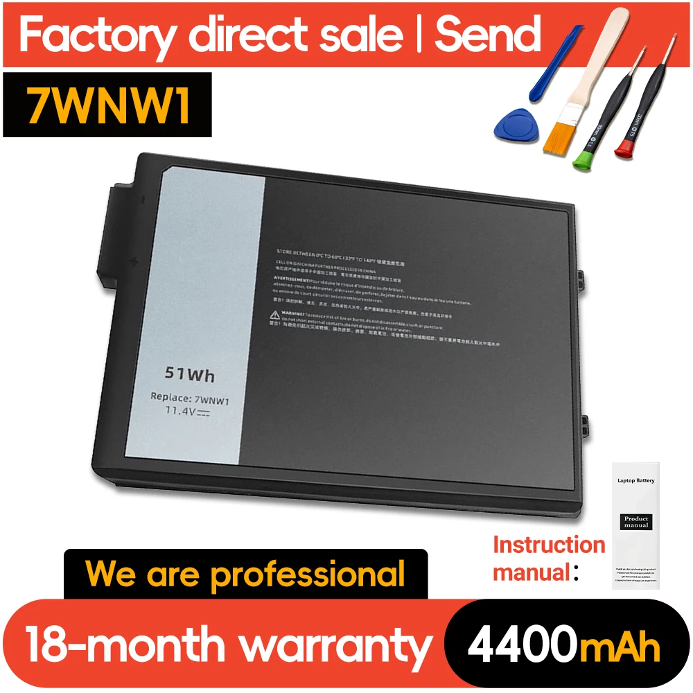 Suozhan 7WNW1 Ersatz-Laptop-Akku für Dell Latitude 5420 5424 7424 RUGGED P85G001 P86G001 GK3D3 DMF8C Hohe Qualität