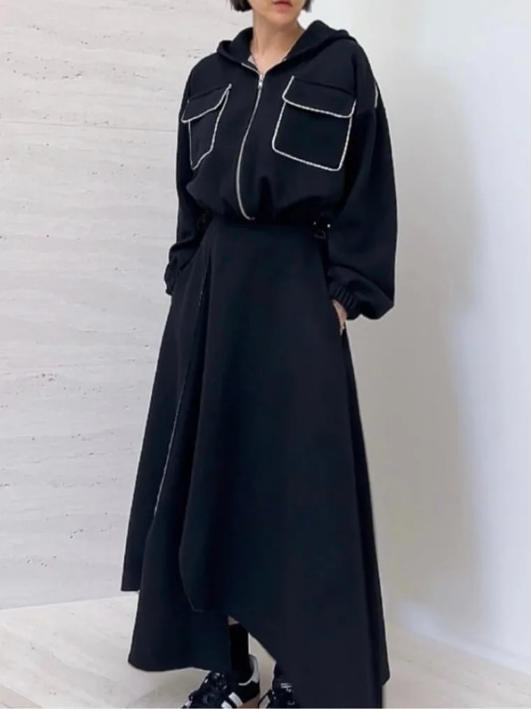 

East Gate Ins Retro Large Swing Casual Set Dr Vintage Sle Spring Summer Collection Women's Faion Casual Sportswear