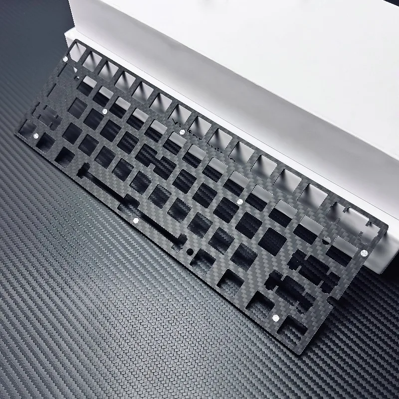 Wooting60HE+ Keyboard Positioning Board Customized Carbon Fiber Aluminum Alloy GH60 Plate Game Mechanical Keyboard Accessories
