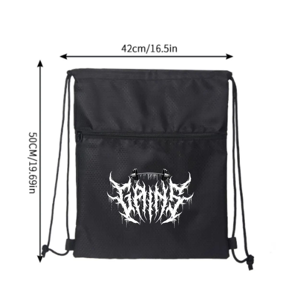 Weightlifting Graphic Drawstring Backpack Unisex School Sports Gym Bag