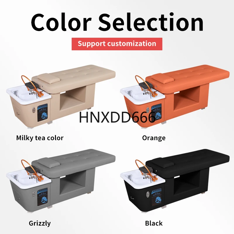 أثاث صالون فاخر مخصص سرير تدليك كهربائي يعمل بالدفع والسحب سرير سبا برأس ياباني