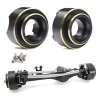 Brass Front Counterweight And Rear Axle Tube Cap Weights For 1/10 HD44 /Vanquish VS4-10 Metal Axle RC Crawler Upgrade Part