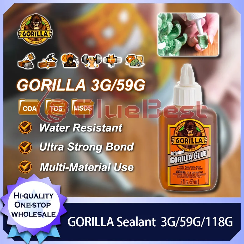 

GORILLA Original Curing Agent Multi Purpose Formula for Metal Plastic Wood Sneakers and Ceramics Strong Bond Industrial Repair