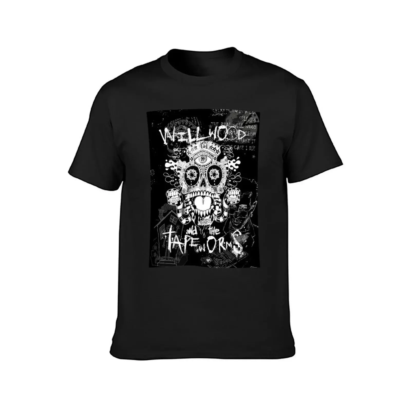 Will Wood and The Tapeworms Artwork Design T-Shirt vintage graphic tee Blouse sweat shirts, men