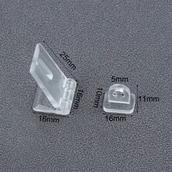 4 Sets Mini Hasp Latches Box Locks Jewelry Hinge Acrylic Buckle Clear Transparent Plastic Mini Cabinet Padlock Buckles 41*16mm