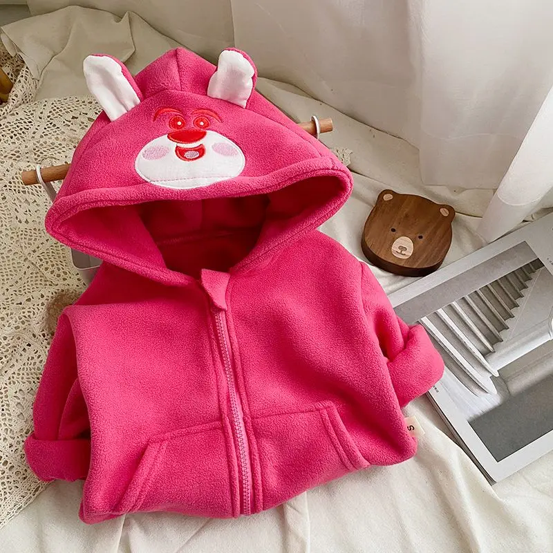 

Boys and Girls' Polar Fleece Western Style Coat Autumn and Winter 2025 New Children's Casual Hooded Jacket