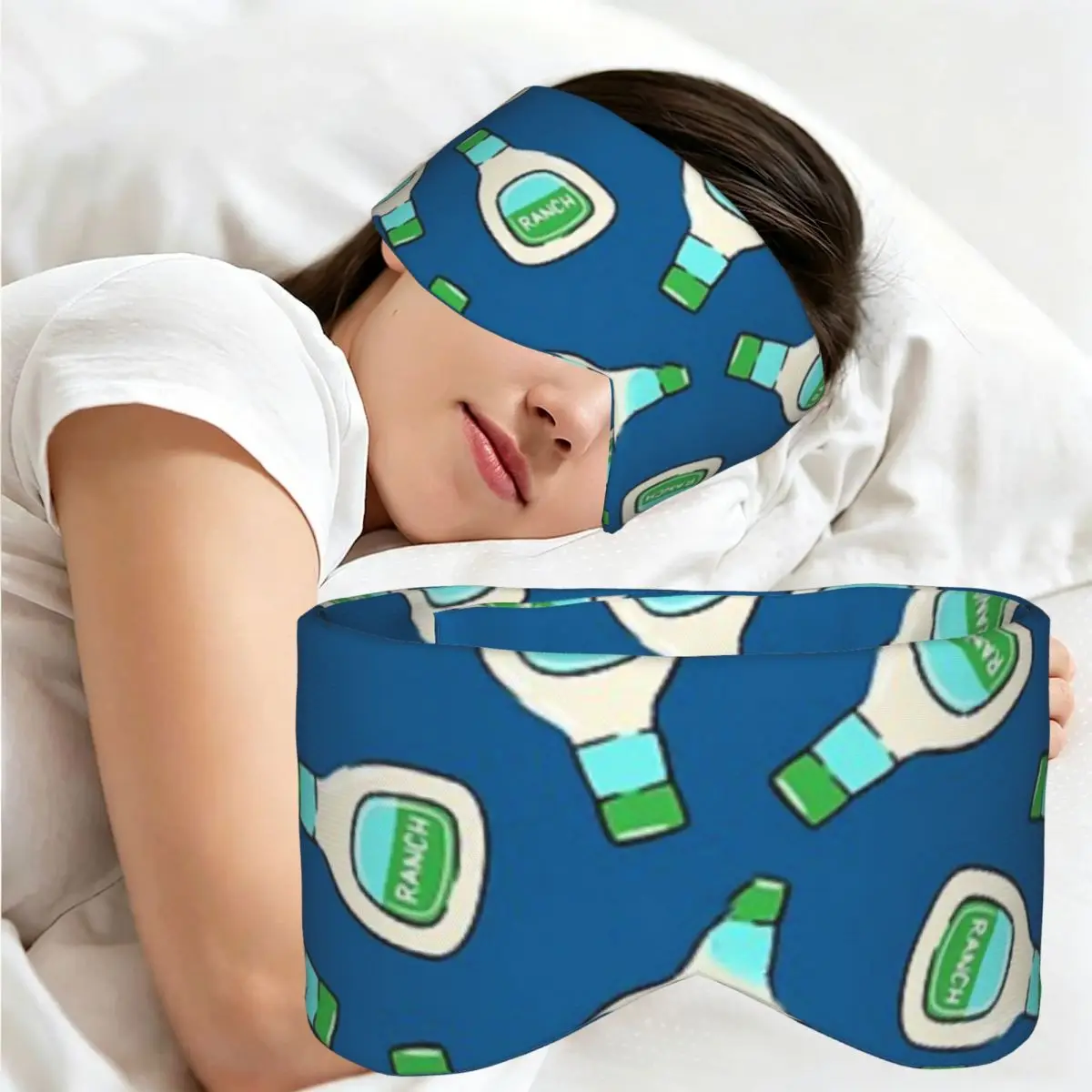 Ranch - Salad Dressing Bottle (blue) sleep eye mask Portable Eye Cover for Girls Boys Office Nap Party Gift Eyeshade eyepatch