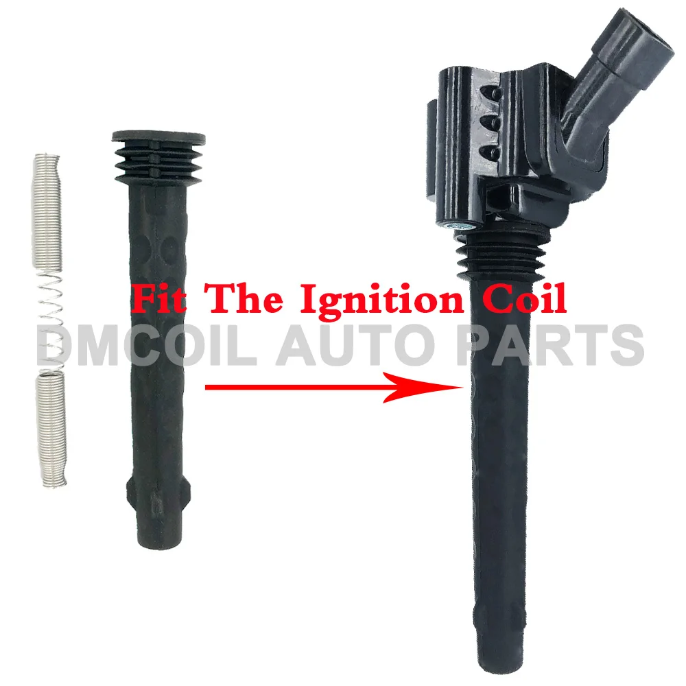 4 PCS IGNITION COIL RUBBER BOOTS WITH SPRING FOR ALFA ROMEO MITO FIAT 500 BRAVO DOBLO DELTA JEEP 0.9 1.4 2008- 55224494 55234131