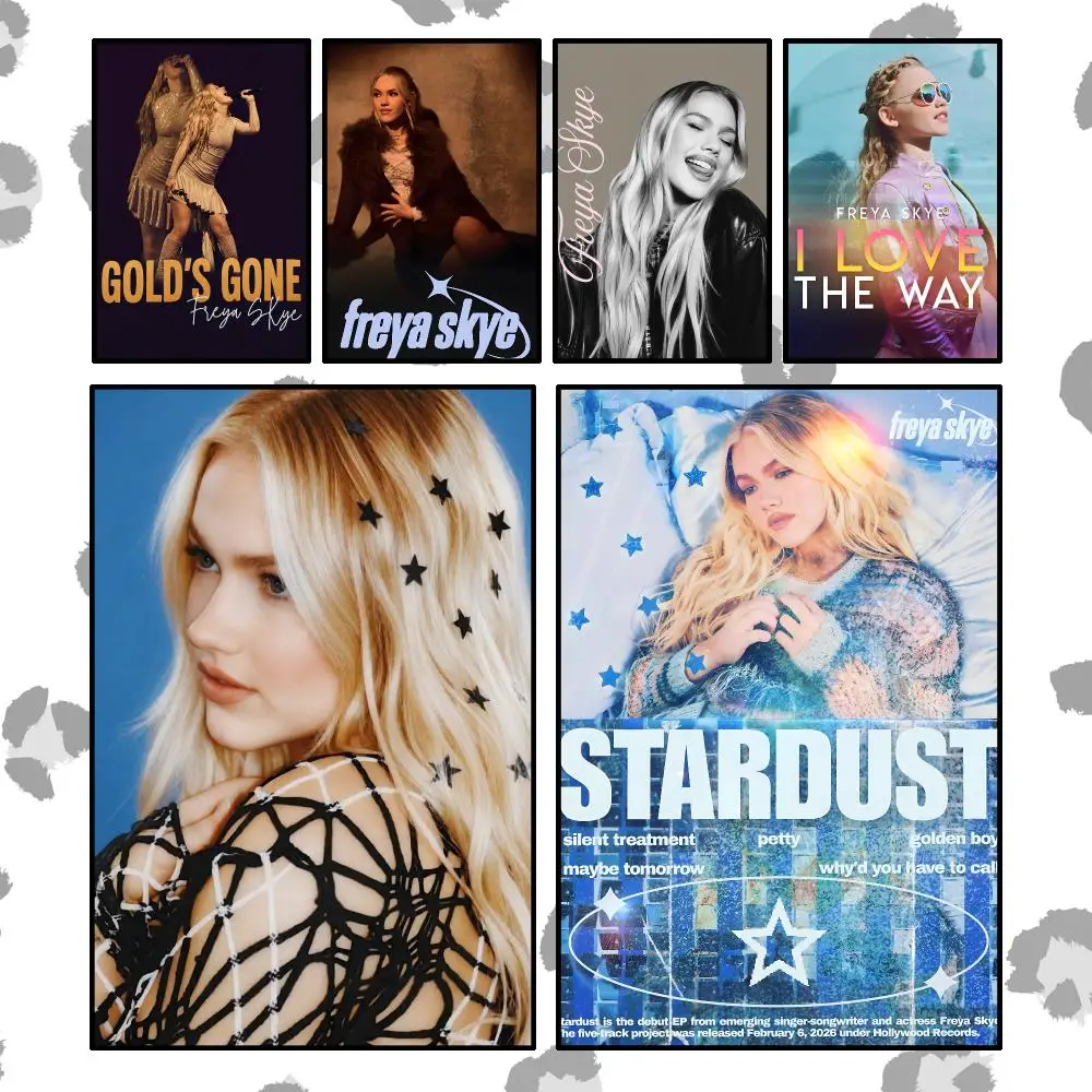 Singer Pop Freya Skye Poster Wall Art Poster Waterproof PP Print Peel And Stick Removable Self Adhesive Home Decor
