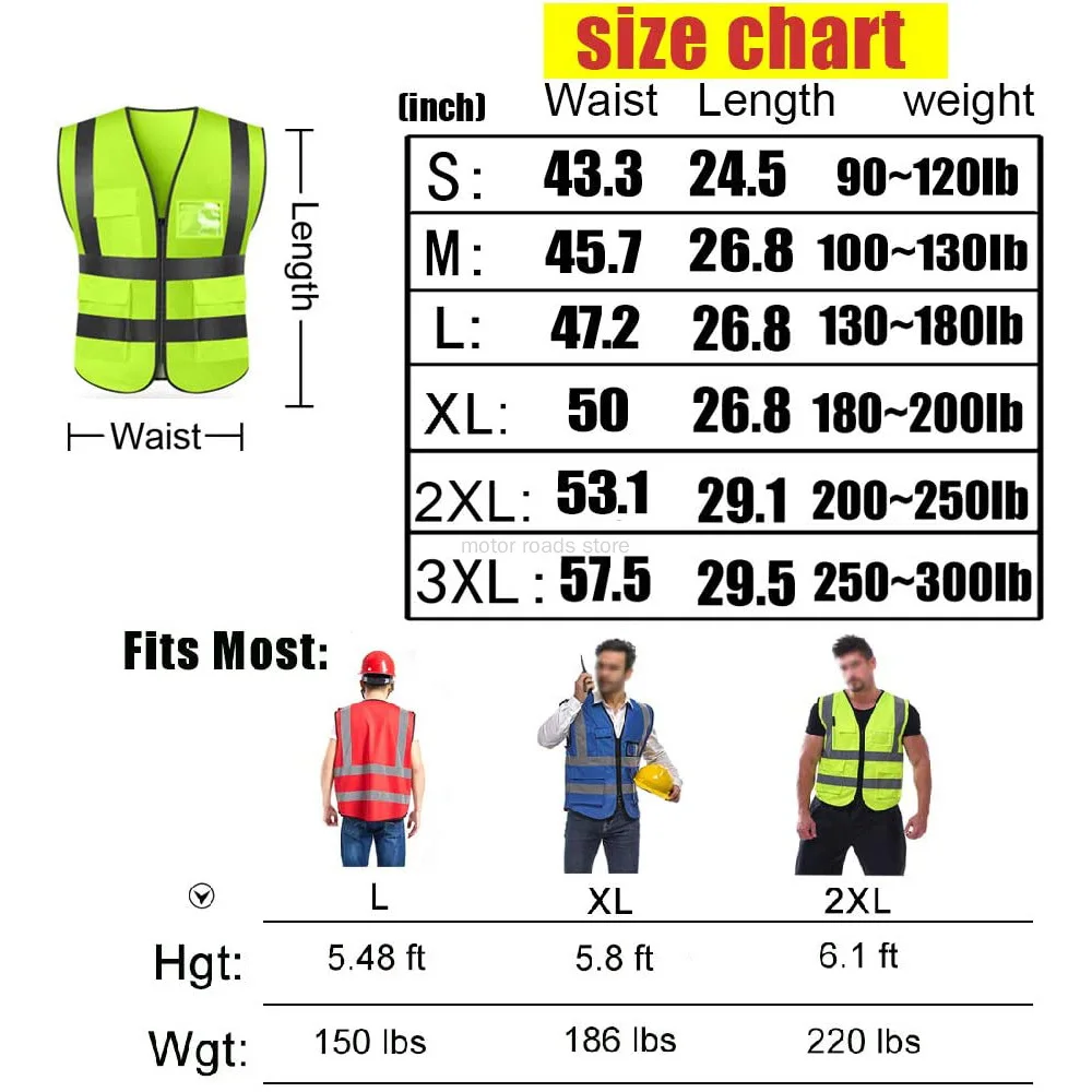 Safety Vest with Reflective Strips For Engineer Construction Custom Your Logo Hi Vis 5 Pockets Outdoor Work Vest For Women