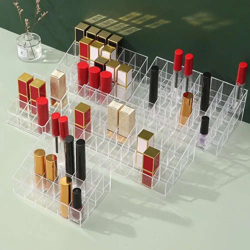 4 Sizes Lipsticks Holder - Clear Acrylic Lipgloss Lipstick Organizer and Storage Display Case for Lip Gloss, Lipstick Tubes view 5