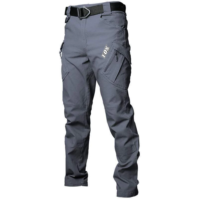 Pantalones Cargo ajustados para hombre, pantalón táctico con múltiples bolsillos y elasticidad, equipo de ciclismo Fox, urbano, 2024