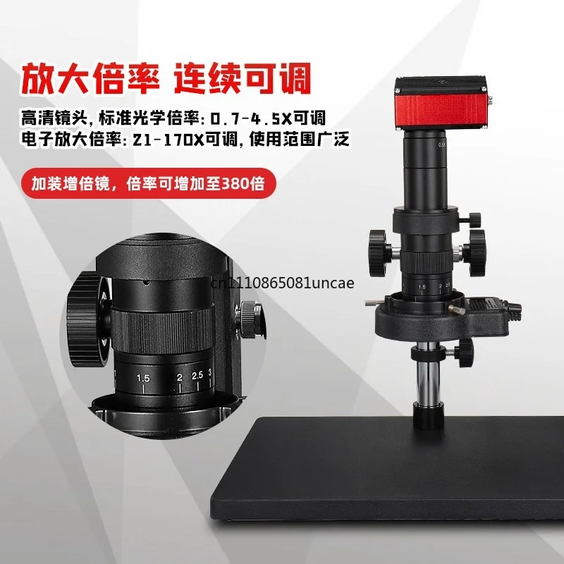 For 3800MP 4K USB Digital Industrial Electronic Microscope CCD Magnifier For Phone Circuit Board Repair Measurement