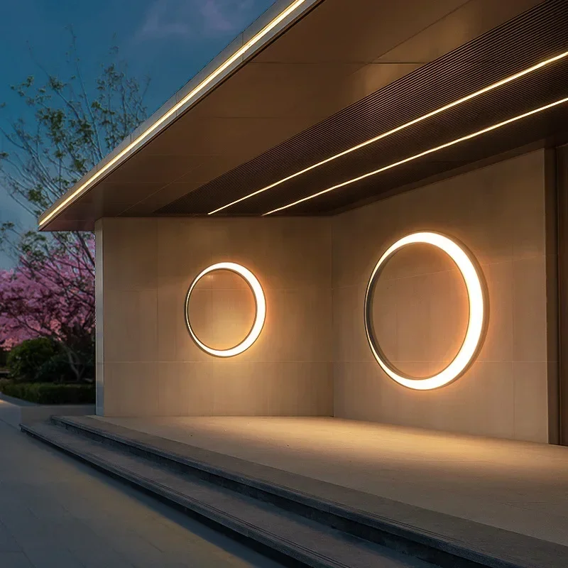 Imagem -02 - Modern Outdoor Impermeável Lua Lâmpada de Parede Entrada Villa Varanda Terraço Jardim Pátio Art Led Light Home Decor Lighting