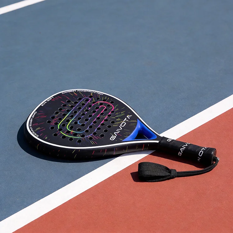 3D Texture Carbon fiber material 12K padel racket, high friction spin surface, outstanding performance specially crafted for adv