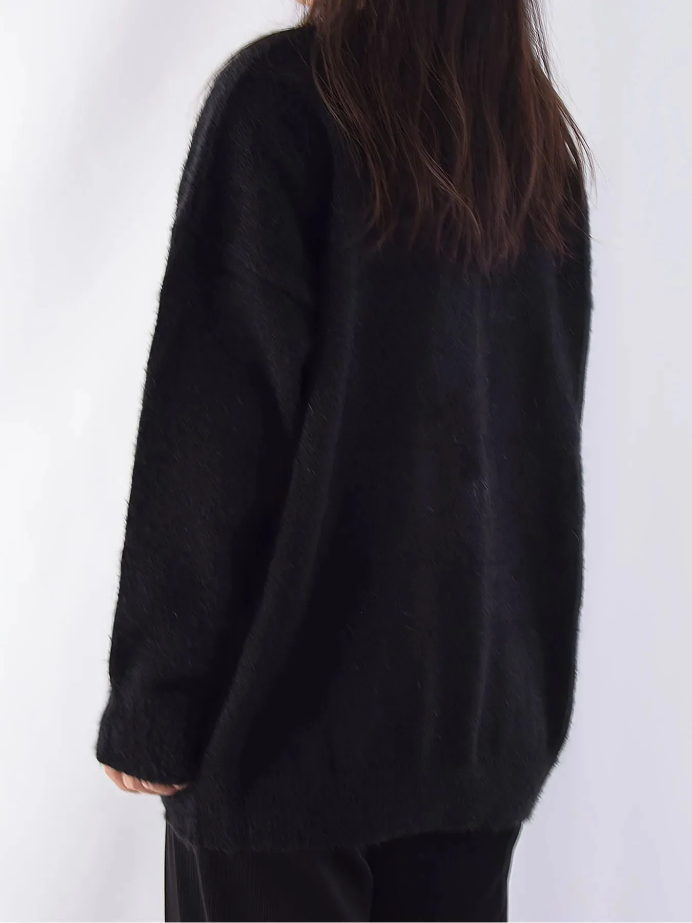Harajuku Gothic Casual Oversized Knitted Jumpers Grunge Cartoon Sweater Fashion Knitwear Y2k Aesthetic Balack Loose Pullover image 3