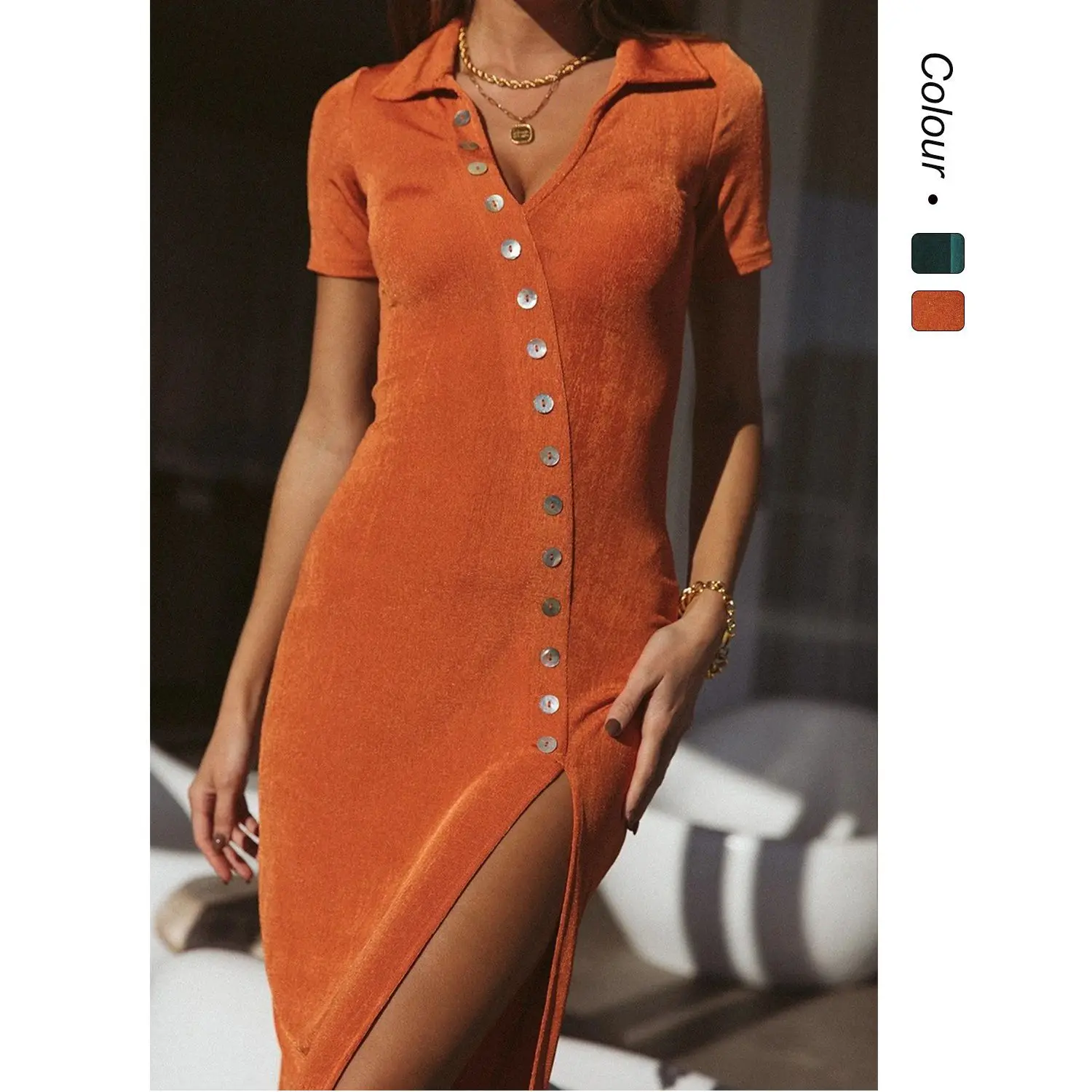 

Весна-лето 2022, приталенный крой, сексуальный ort Sve, на одной пуговице, со средней талией, из полиэфирного волокна, трикотажные тай, базовый Sle Dr