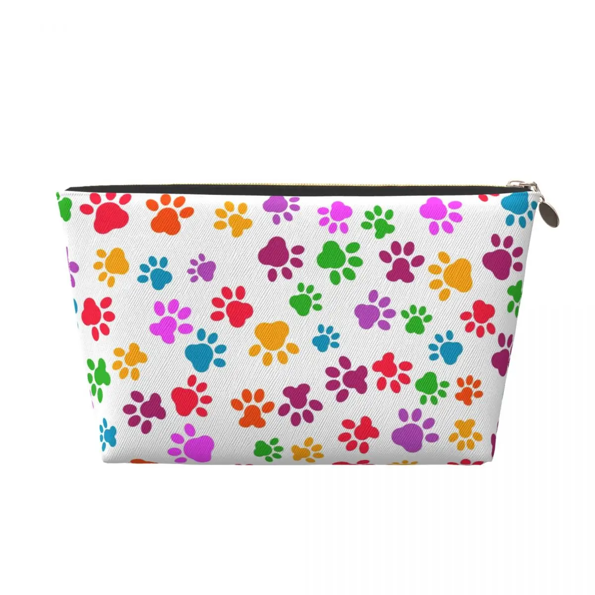 Custom Colorful Animal Footprint Dog Paw Prints Makeup Bag for Women Travel Cosmetic Organizer Cute Storage Toiletry Bags