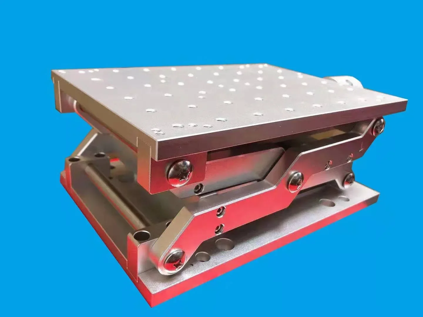 Heißer Verkauf Aluminium Labor Jack 30x30cm Hebe Plattform Mini Desktop Werkbank Für Laser Gravur Maschine Und laser Schweißen Maschine