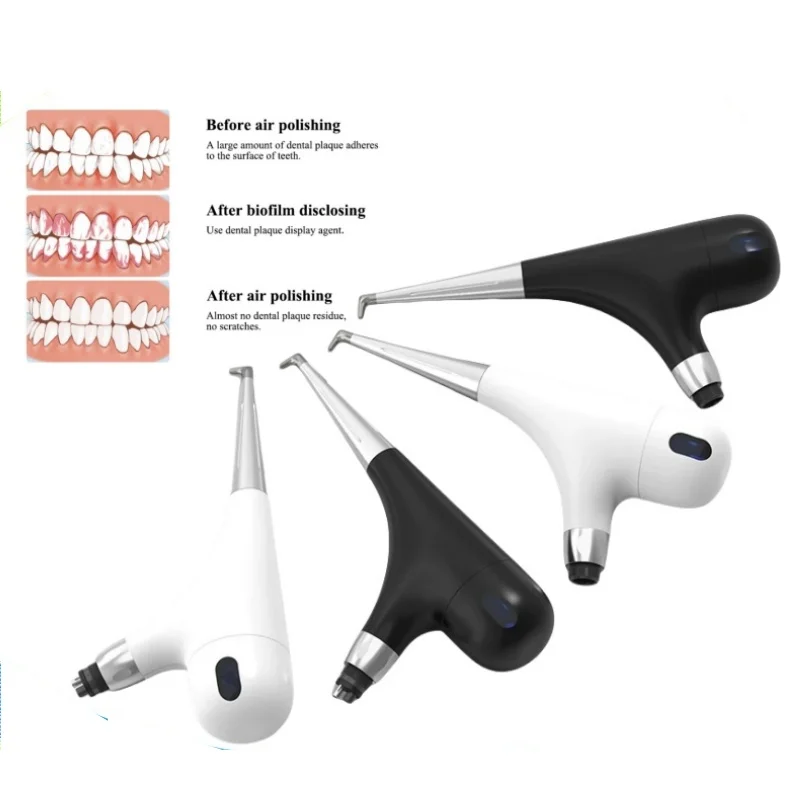 Dental Sandblasting Gun Ultra-fine Air Polisher Prophy Jet Powered Tooth Cleaning Polishing Alumina Pen 2/4 Holes Dentistry