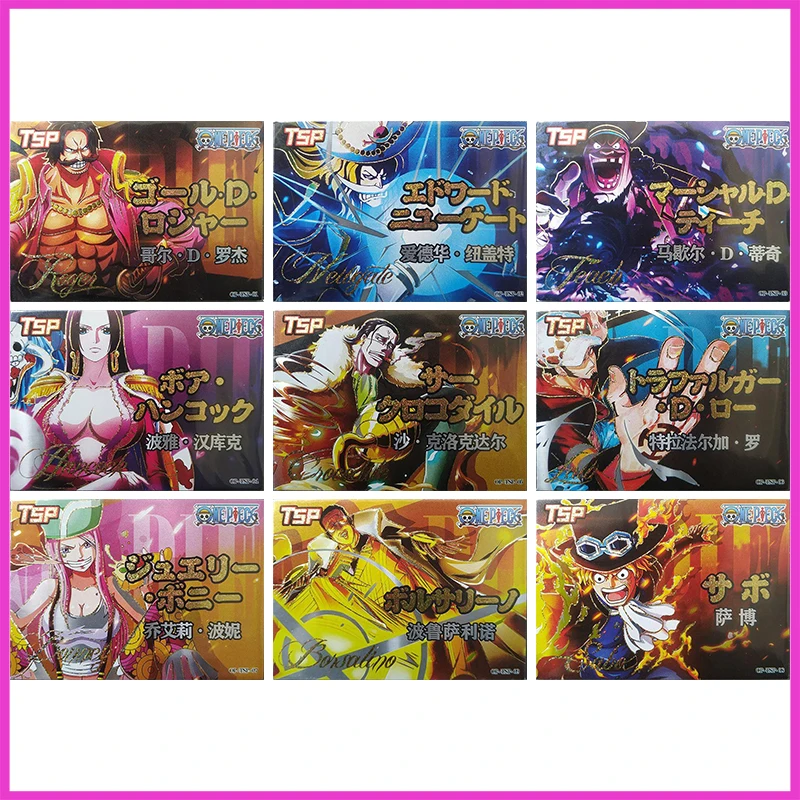 Anime ONE PIECE Rare TSP Refraction Foil Roger Edward Newgate Teach Hancock Toys for boys Collectible Cards Birthday Present