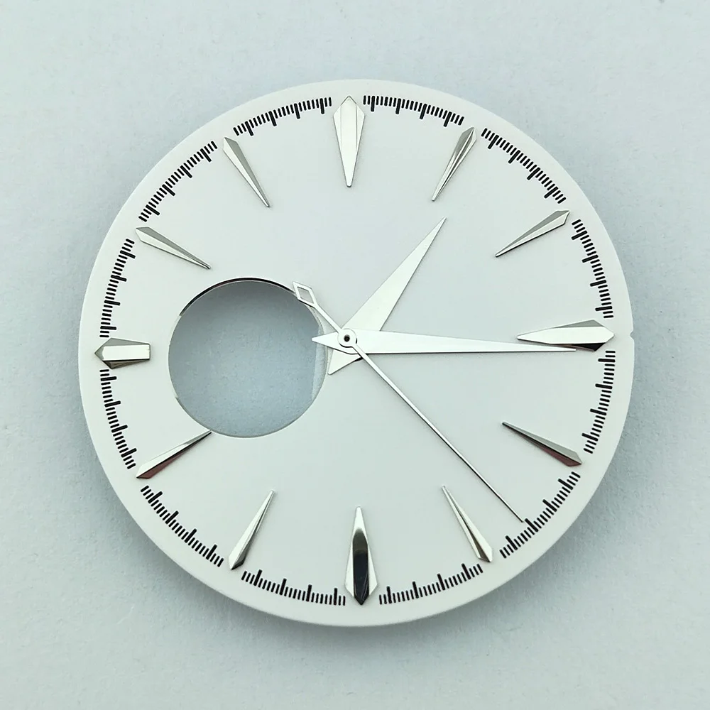 35mm Watch Dial NH38 Dial High Quality White Cocktail Dial With Hands NH38 Watch Accessories Fits NH38 Movement