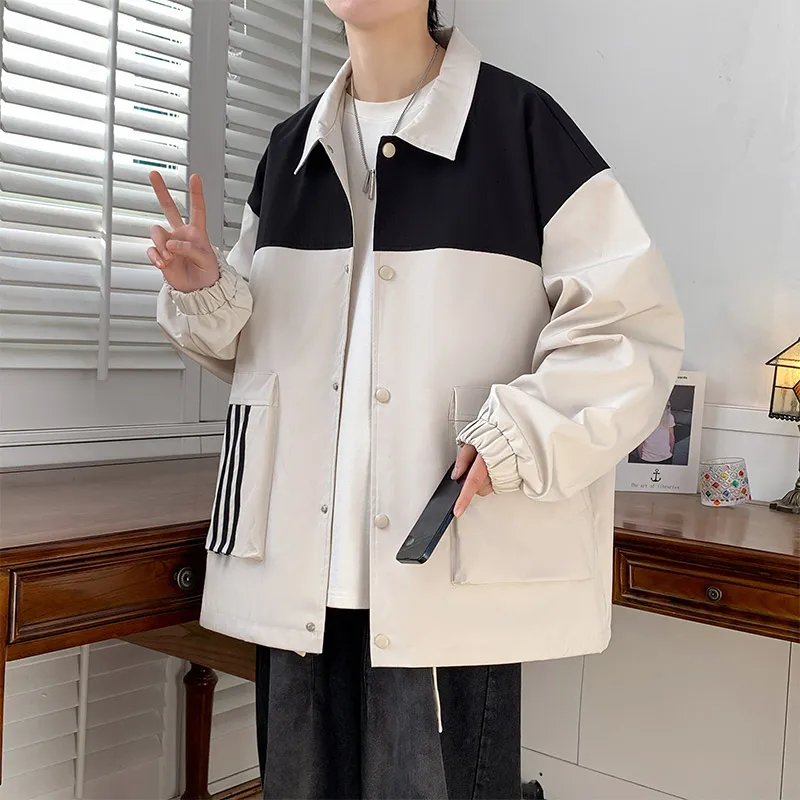 2024 Новая мужская куртка с цветными блоками, повседневная куртка на молнии, спортивная одежда для активного отдыха, высокое качество, весна и осень 8XL