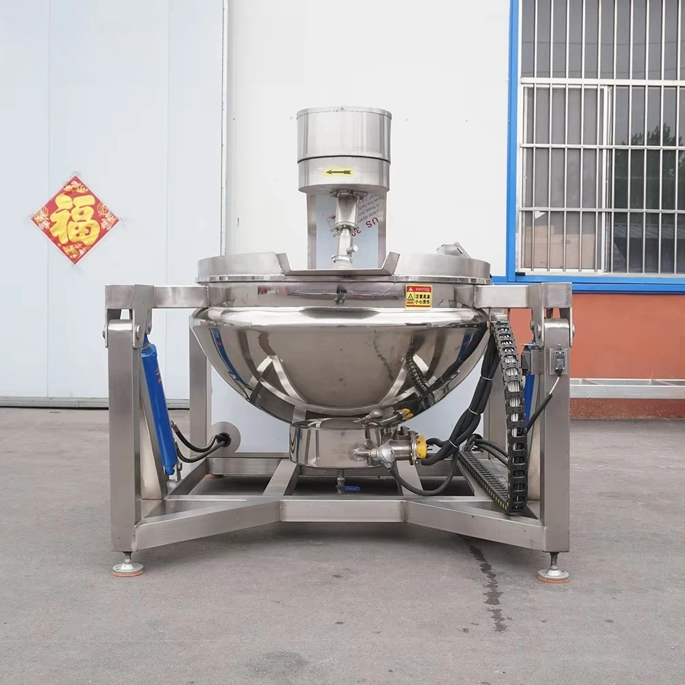 Hot Sell 500L Semi-Automatic Commercial High Quality Cooking Mixer Machine for Jam Sauce Chili Sauce Tomato Paste
