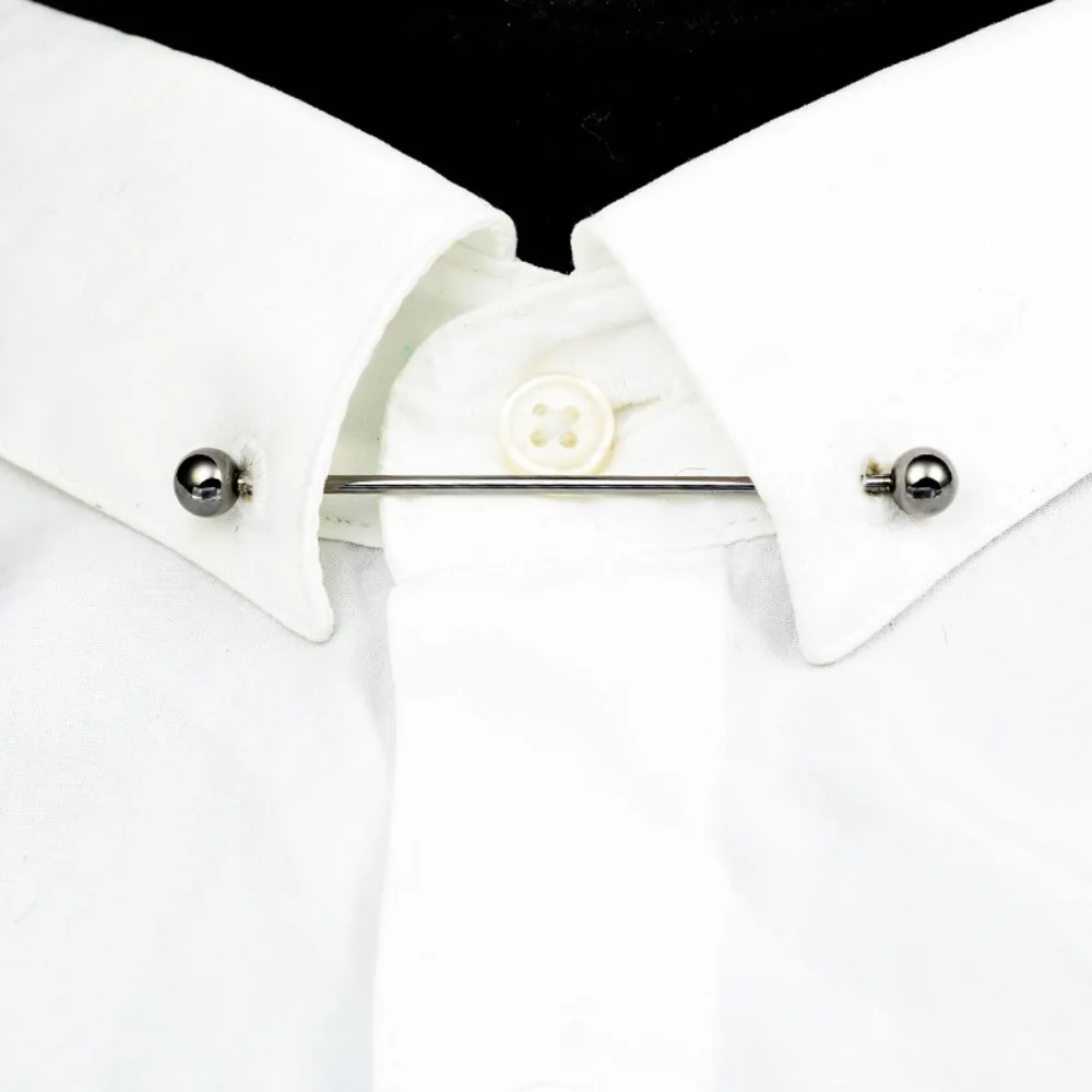 3pcs Simple Simple Metal Tie Pin Luxury Copper Collar Button Fashion Jewelry Necktie Bar Clasp Men Necktie Buckle Gentleman view 2