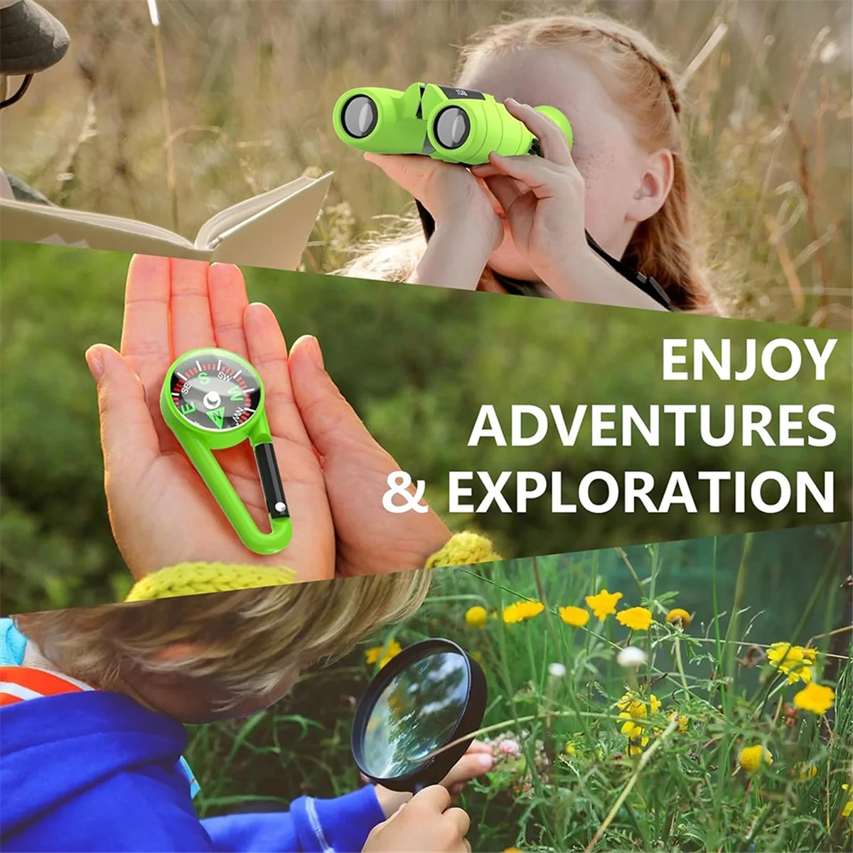 새로운 어린이 쌍안경 8X21 조류 관찰, 캠핑, 여행, 게임, 쌍안경 어린이 장난감에 적합한 소형 망원경