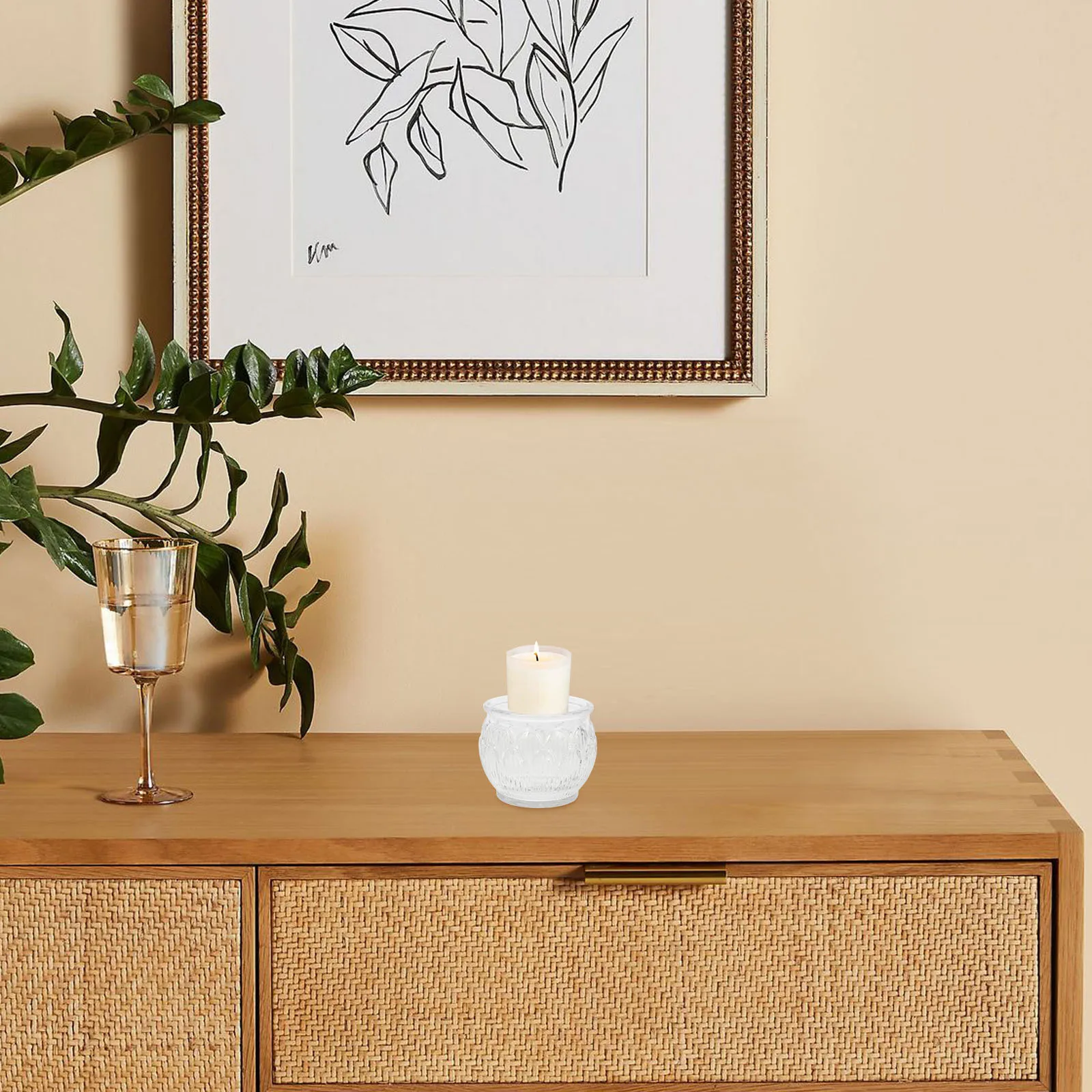 

6Pcs Glass Tealight Holder Set Elegant Heat Resistant Oil Lamp Covers for Party Dinner Home Decor Aromatherapy